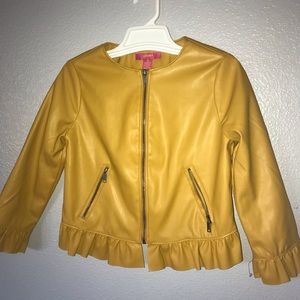 mustard leather jacket